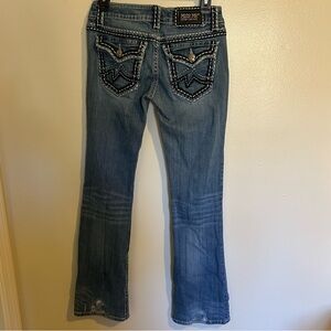 Miss Me Irene Bootcut Distressed Jeans Size 27 *Hems with damage